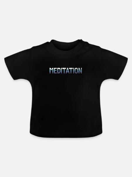 Meditation - Baby Bio-T-Shirt mit Rundhals - Schwarz