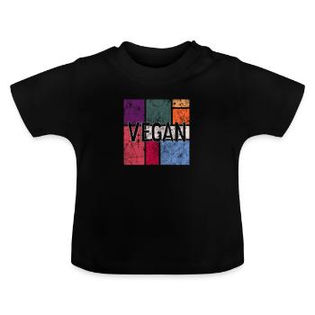 Vegan - Baby Bio-T-Shirt mit Rundhals - Schwarz - Vorne