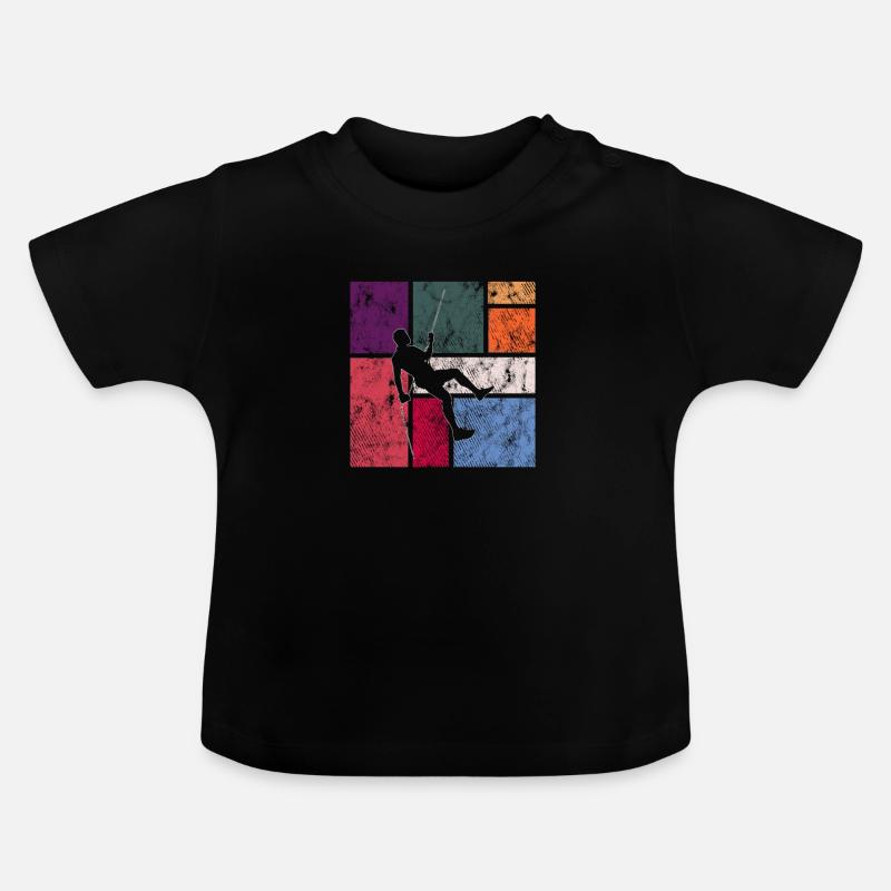 Grimper - T-shirt bio col rond Bébé - noir