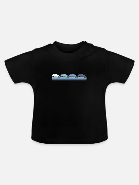 Maus - Baby Bio-T-Shirt mit Rundhals - Schwarz
