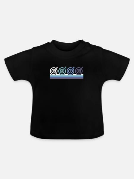 Darts - Baby Bio-T-Shirt mit Rundhals - Schwarz