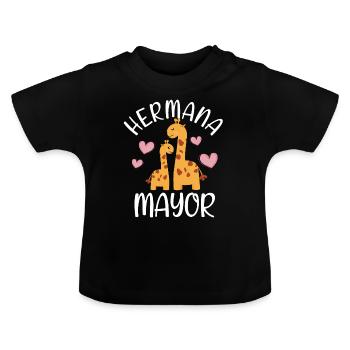 Niñas Dulce Jirafa Futura Hermana Maire - T-shirt bio col rond Bébé - noir - Devant