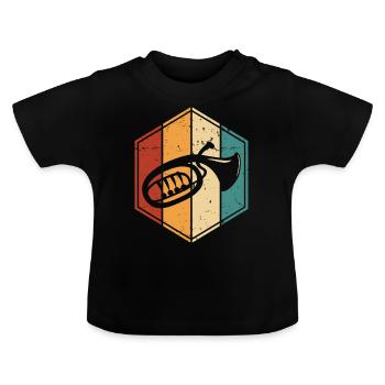 Bariton Baritonist - Baby Bio-T-Shirt mit Rundhals - Schwarz - Vorne