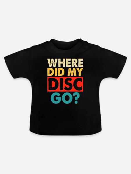 Discgolf Disc Golf - Baby Bio-T-Shirt mit Rundhals - Schwarz