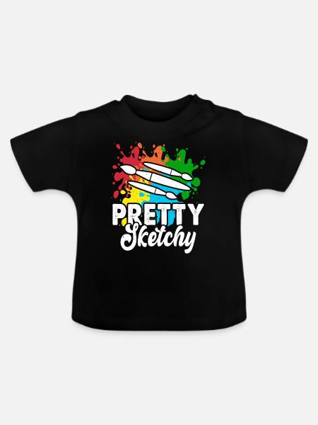 Künstler - Baby Bio-T-Shirt mit Rundhals - Schwarz