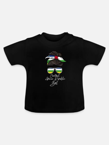 Zentral Afrikanische Republik - Baby Bio-T-Shirt mit Rundhals - Schwarz