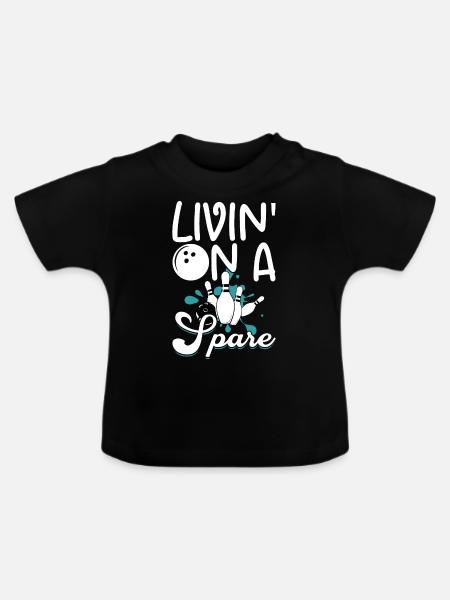 Bowling - Baby Bio-T-Shirt mit Rundhals - Schwarz