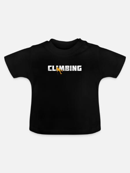 Klettern - Baby Bio-T-Shirt mit Rundhals - Schwarz