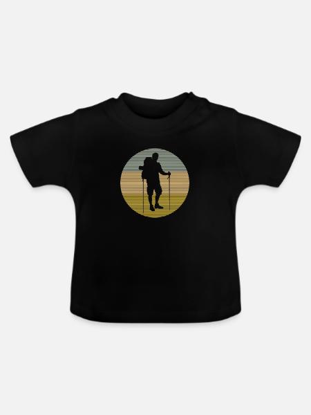 Wandern - Baby Bio-T-Shirt mit Rundhals - Schwarz