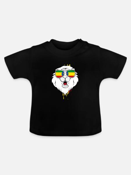 Äthiopien - Baby Bio-T-Shirt mit Rundhals - Schwarz