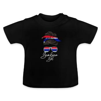 Gambia - Baby Bio-T-Shirt mit Rundhals - Schwarz - Vorne