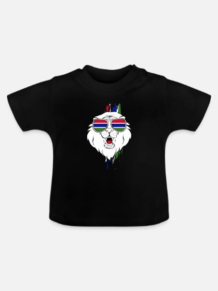 Gambia - Baby Bio-T-Shirt mit Rundhals - Schwarz