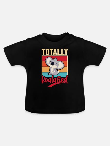 Koala - Baby Bio-T-Shirt mit Rundhals - Schwarz