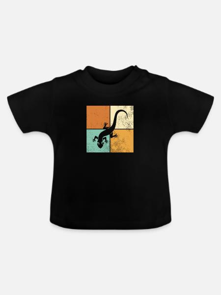 Eidechse - Baby Bio-T-Shirt mit Rundhals - Schwarz