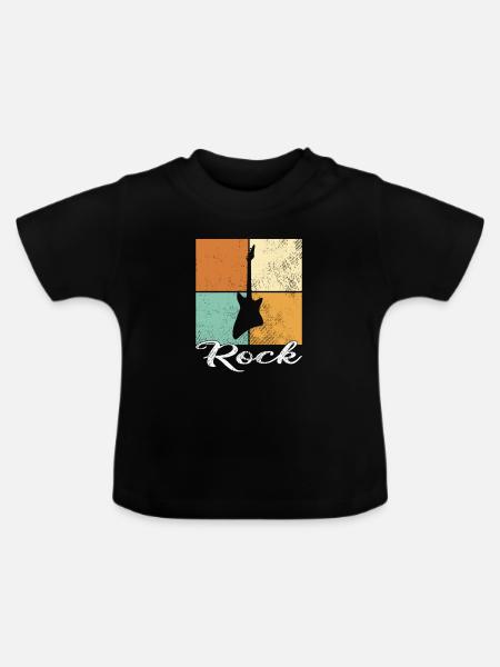 Rock - Baby Bio-T-Shirt mit Rundhals - Schwarz