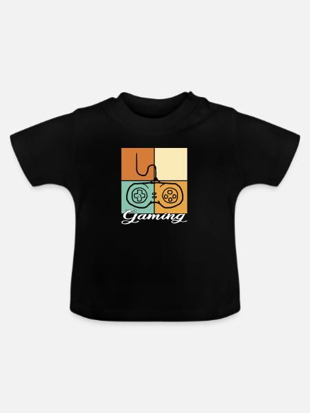 Gaming - Baby Bio-T-Shirt mit Rundhals - Schwarz