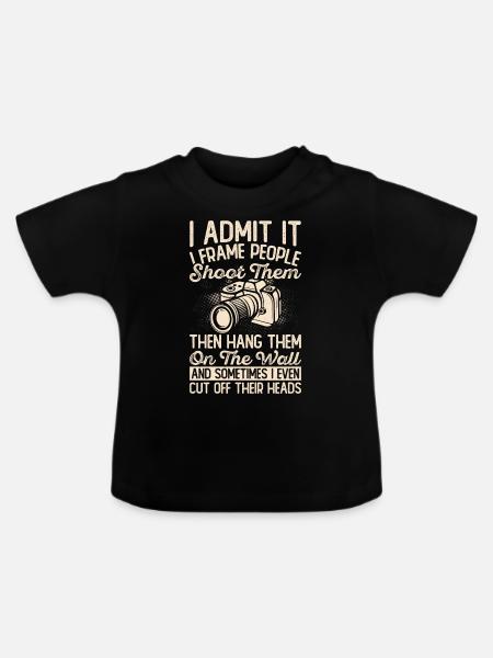 Fotograf - Baby Bio-T-Shirt mit Rundhals - Schwarz