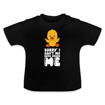 Drôle de canard Canards mignons - T-shirt bio col rond Bébé - noir - Devant
