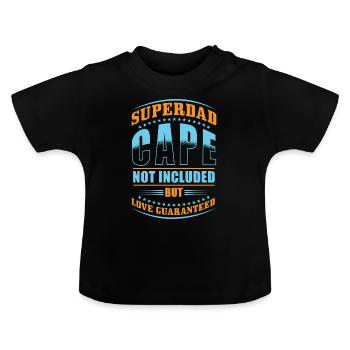 Superdad Super Dad Cadeau - Baby biologisch T-shirt met ronde hals - zwart - Voor
