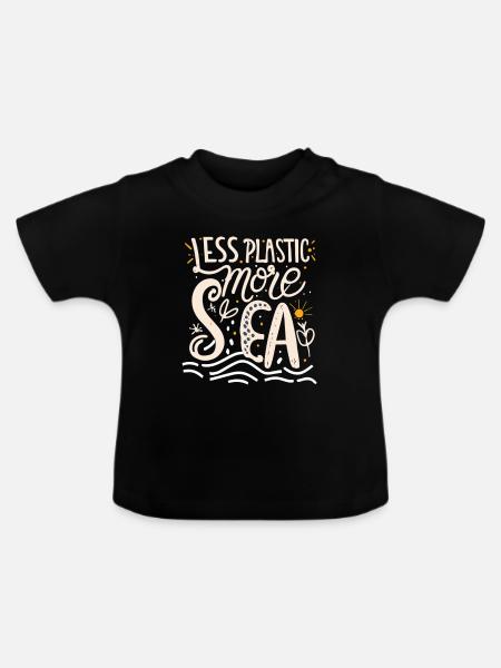 Umwelt - Baby Bio-T-Shirt mit Rundhals - Schwarz