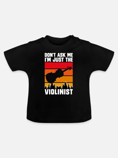 Violine Violinist - Baby Bio-T-Shirt mit Rundhals - Schwarz