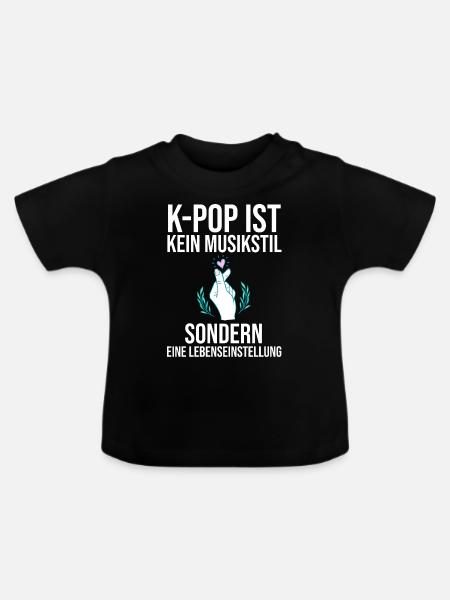 Korea Musik Kpop - Baby Bio-T-Shirt mit Rundhals - Schwarz
