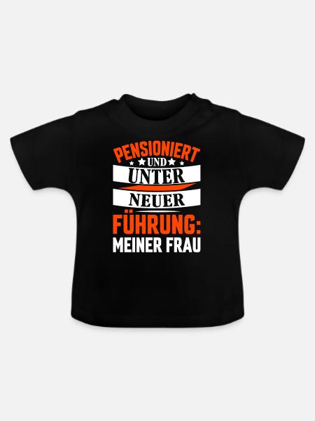 Rente Ruhestand Shirt - Baby Bio-T-Shirt mit Rundhals - Schwarz