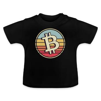 Bitcoin Crypto Crypto-monnaie - T-shirt bio col rond Bébé - noir - Devant