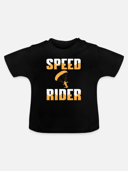 Speed Rider - Baby Bio-T-Shirt mit Rundhals - Schwarz