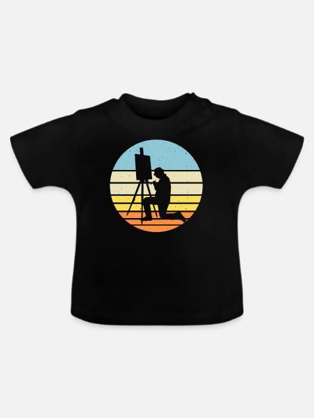 Künstler - Baby Bio-T-Shirt mit Rundhals - Schwarz