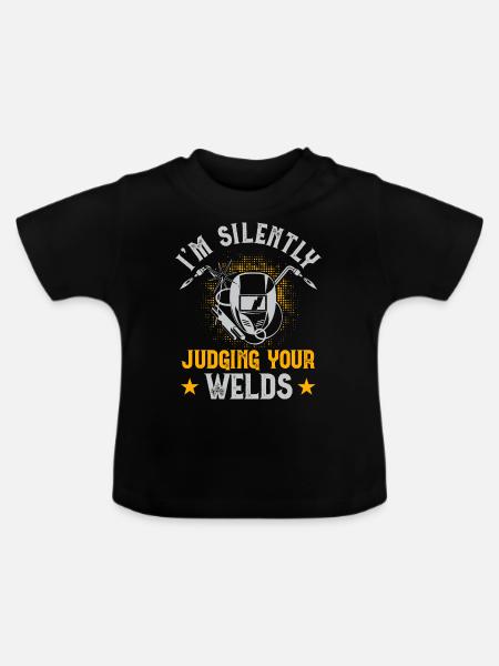 Schweißen Schweißer - Baby Bio-T-Shirt mit Rundhals - Schwarz