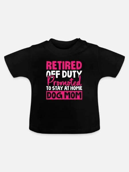 Rentner Rente Hund - Baby Bio-T-Shirt mit Rundhals - Schwarz