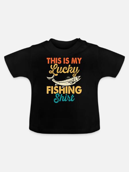 Angeln Angler Fischen - Baby Bio-T-Shirt mit Rundhals - Schwarz