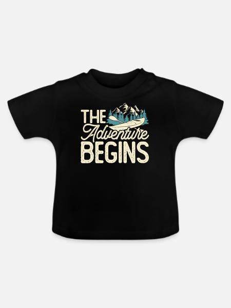 Kajak Kajakfahrer Kajaker - Baby Bio-T-Shirt mit Rundhals - Schwarz