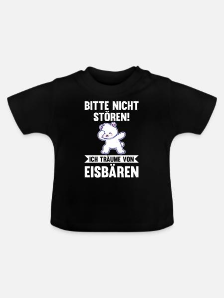 Eisbär Eisbären - Baby Bio-T-Shirt mit Rundhals - Schwarz