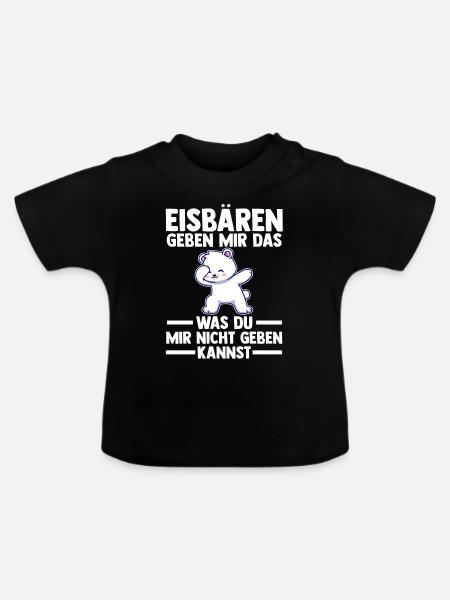 Eisbär Eisbären - Baby Bio-T-Shirt mit Rundhals - Schwarz