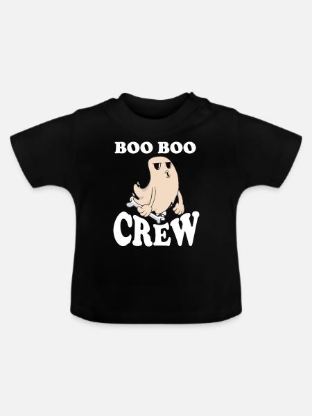 Ghost Boo Boo Crew - Baby Bio-T-Shirt mit Rundhals - Schwarz