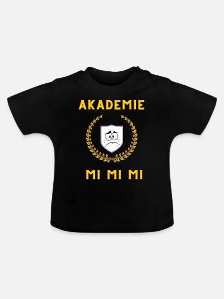 Akadmie Mi - Baby Bio-T-Shirt mit Rundhals - Schwarz