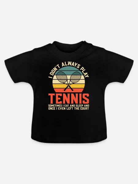Tennis - Baby Bio-T-Shirt mit Rundhals - Schwarz
