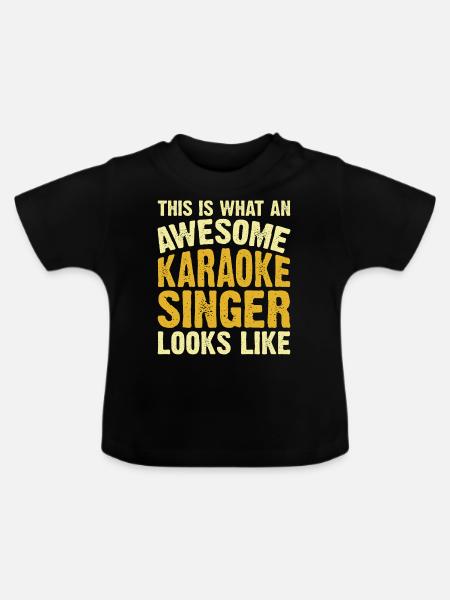 Karaoke Singen - Baby Bio-T-Shirt mit Rundhals - Schwarz