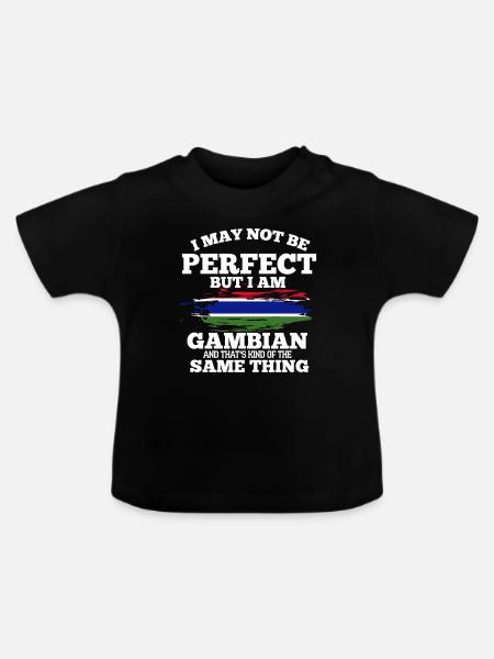 Gambia - Baby Bio-T-Shirt mit Rundhals - Schwarz
