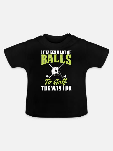 Golf Golfer - Baby Bio-T-Shirt mit Rundhals - Schwarz
