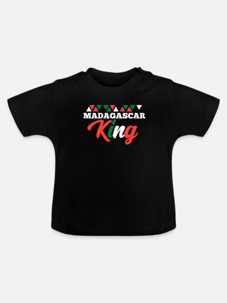 Madagaskar - Baby Bio-T-Shirt mit Rundhals - Schwarz