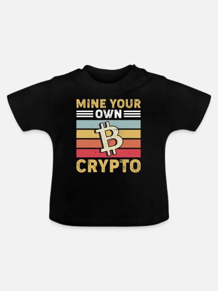 Bitcoin Krypto Kryptowährung - Baby Bio-T-Shirt mit Rundhals - Schwarz