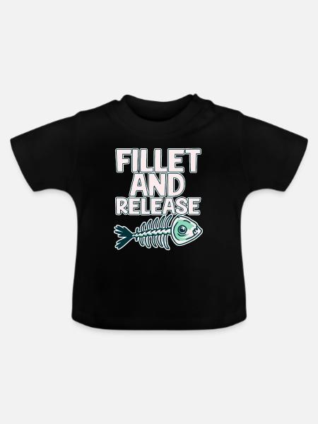 Fillet And Release 2 - Baby Bio-T-Shirt mit Rundhals - Schwarz