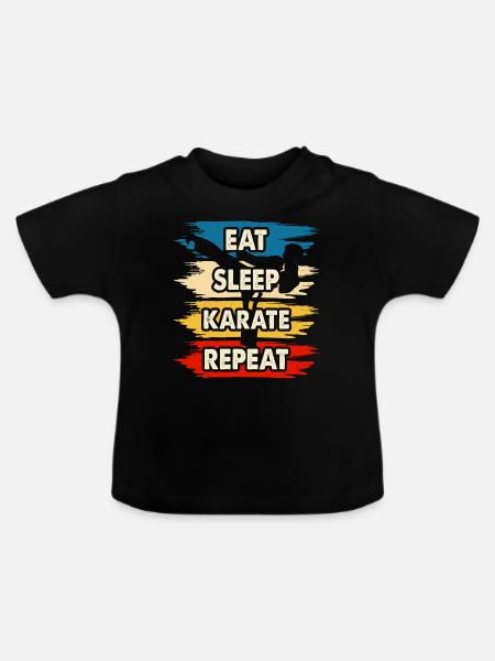 Karate - Baby Bio-T-Shirt mit Rundhals - Schwarz