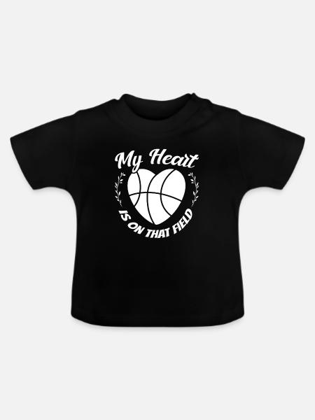 Baseball Mutter Baseball Mama - Baby Bio-T-Shirt mit Rundhals - Schwarz