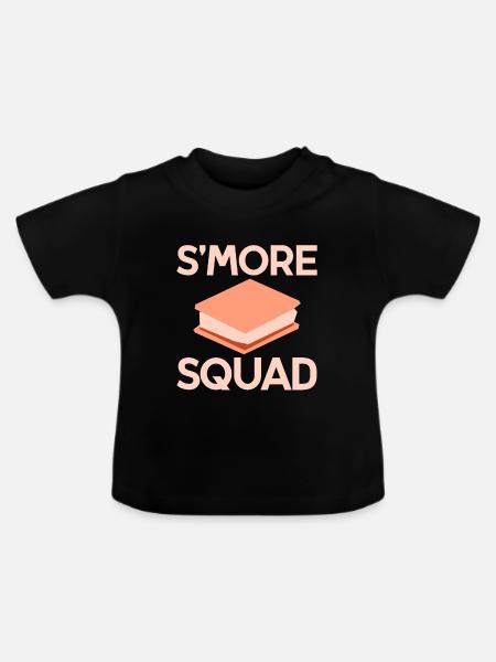 S'more Squad 4 - Baby Bio-T-Shirt mit Rundhals - Schwarz