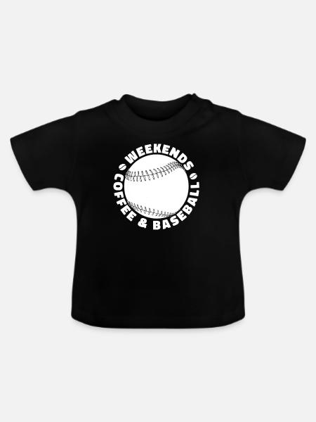 Baseball Baseball Mama - Baby Bio-T-Shirt mit Rundhals - Schwarz