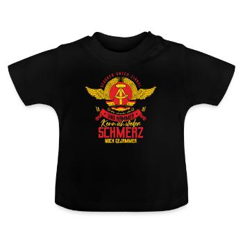 Ostblock DDR Ostdeutschland Ostalgie - Baby Bio-T-Shirt mit Rundhals - Schwarz - Vorne